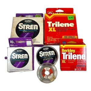 Vintage Lot Of 6 Fishing Line Siren & Trilene XL 10lb New In box + Used